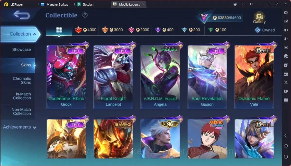 Mobile Legends: Bang Bang Accounts GLOBAL 132 Hero Skin 283|Granger Prime|KOF Karina| image 5