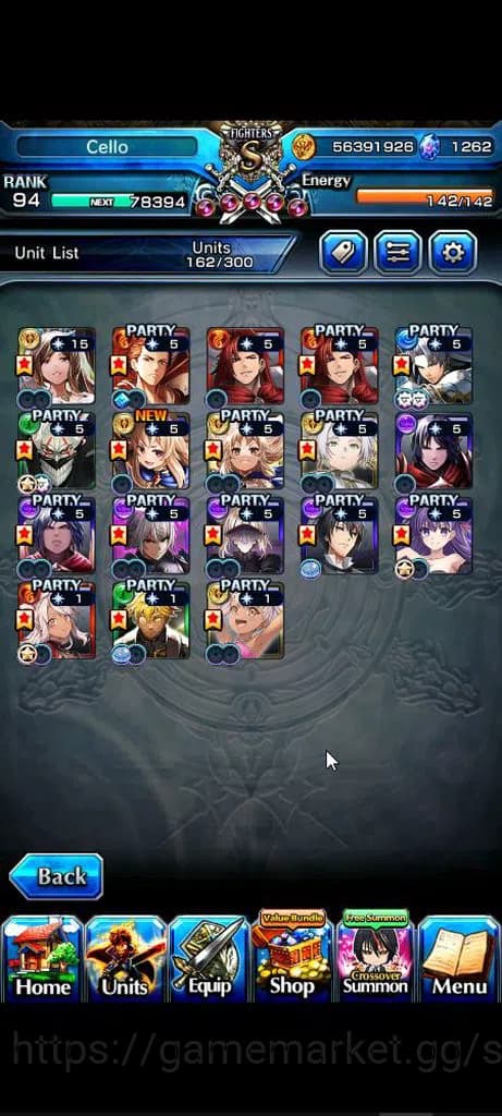 Grand Summoners Accounts Global|Rank 94|1,2k cc|18 Ascend+6 TW|[Okarun,S Ch image 1