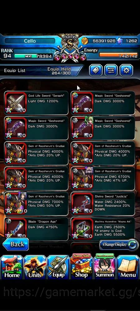 Grand Summoners Accounts Global|Rank 94|1,2k cc|18 Ascend+6 TW|[Okarun,S Ch image 10