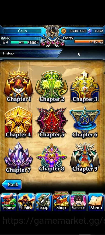 Grand Summoners Accounts Global|Rank 94|1,2k cc|18 Ascend+6 TW|[Okarun,S Ch image 11