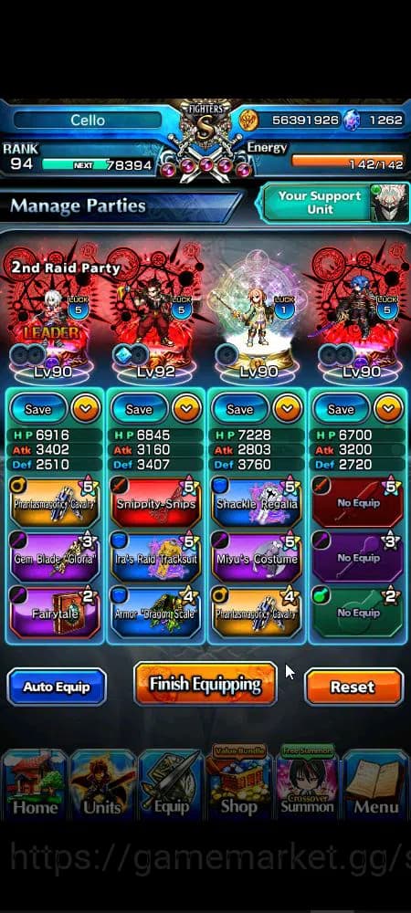 Grand Summoners Accounts Global|Rank 94|1,2k cc|18 Ascend+6 TW|[Okarun,S Ch image 17