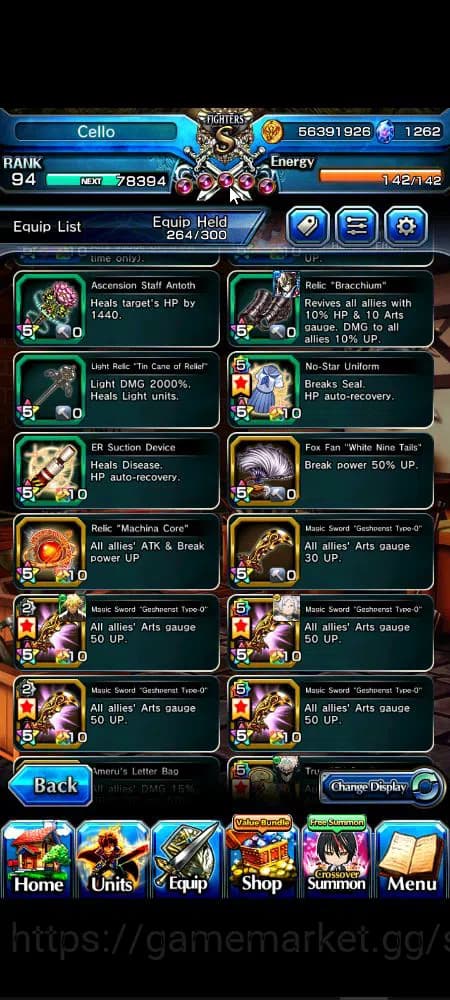 Grand Summoners Accounts Global|Rank 94|1,2k cc|18 Ascend+6 TW|[Okarun,S Ch image 3