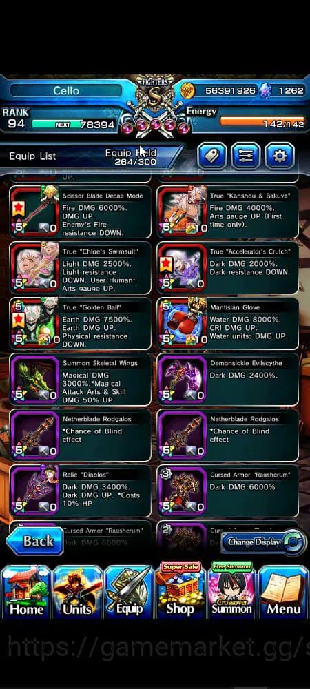 Grand Summoners Accounts Global|Rank 94|1,2k cc|18 Ascend+6 TW|[Okarun,S Ch image 8