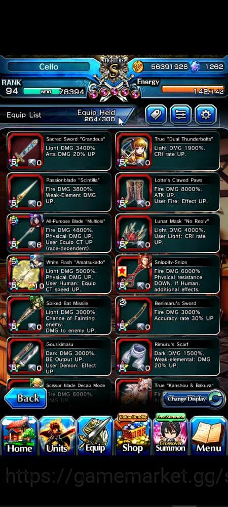 Grand Summoners Accounts Global|Rank 94|1,2k cc|18 Ascend+6 TW|[Okarun,S Ch image 9