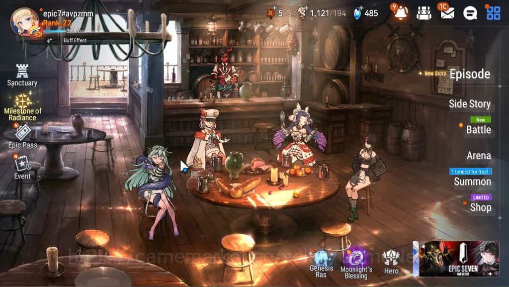 Epic Seven Accounts GLOBAL Unverif|New Era|1 ML(Bystander Hwayoung)+P image 1