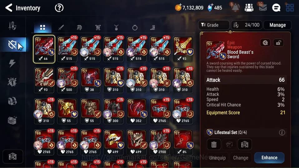 Epic Seven Accounts GLOBAL Unverif|New Era|1 ML(Bystander Hwayoung)+P image 13