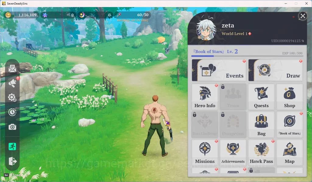 The Seven Deadly Sins: Origin Accounts NA West|FreshStarterLvl|3SSR|Escanor,Guila,mannie+ image 1