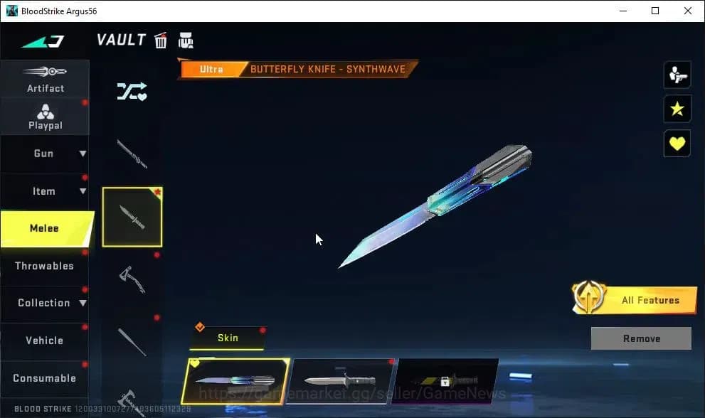 Blood Strike Accounts ASIA|8 ULTRA BF KNIFE-SYNTHWAVE +[Val,Volt,Origin- image 8