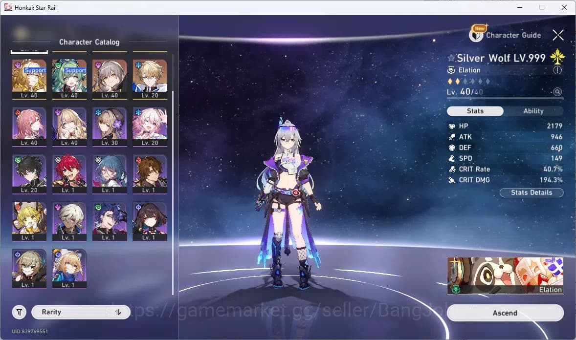 Honkai Star Rail Accounts ASIA | TL 28 | 6 LIMIT | SILVER WOLF999 E1 SIGN | image 4