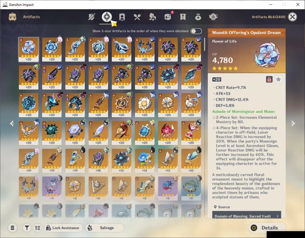 Genshin Impact Accounts ASIA|AR 55|4 Limited+1(*5Weapon)|Flins,Furina,Chas image 10