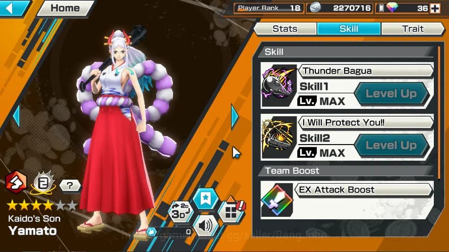 One Piece Bounty Rush Accounts Global | 10EX | Rank 18| Yamato, Roronoa Zoro, Th image 4