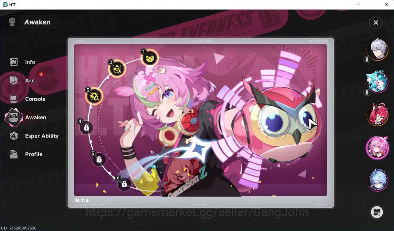 Neverness to Everness Accounts EUROPE | Starter Lv 3 | 1 SSR (Nanally+A1) + 5 SR image 7