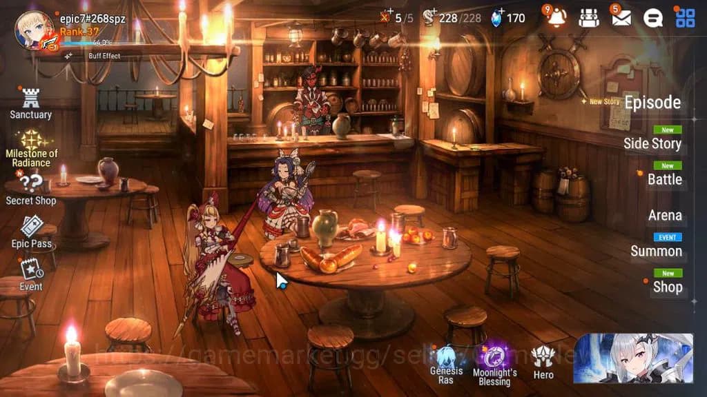 Epic Seven Accounts GLOBAL UNVERIF|New Era|3 ML(EIlynav, PC Flan, HLua image 1