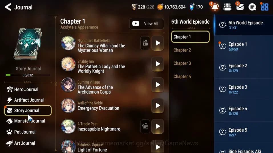 Epic Seven Accounts GLOBAL UNVERIF|New Era|3 ML(EIlynav, PC Flan, HLua image 17