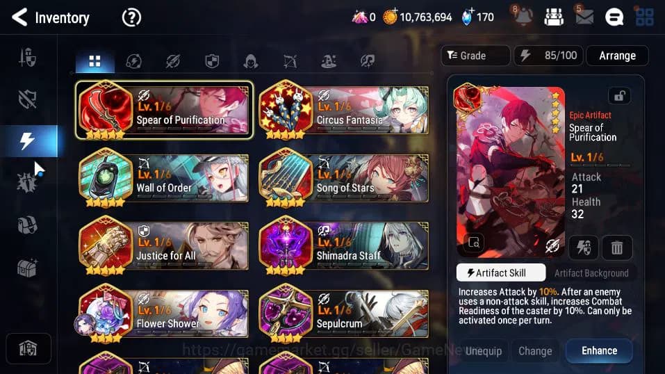 Epic Seven Accounts GLOBAL UNVERIF|New Era|3 ML(EIlynav, PC Flan, HLua image 7