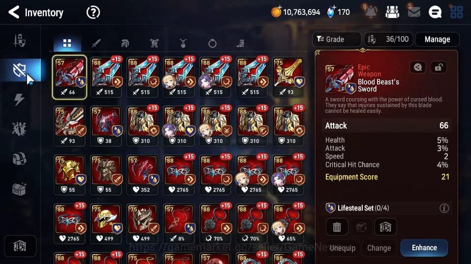 Epic Seven Accounts GLOBAL UNVERIF|New Era|3 ML(EIlynav, PC Flan, HLua image 8