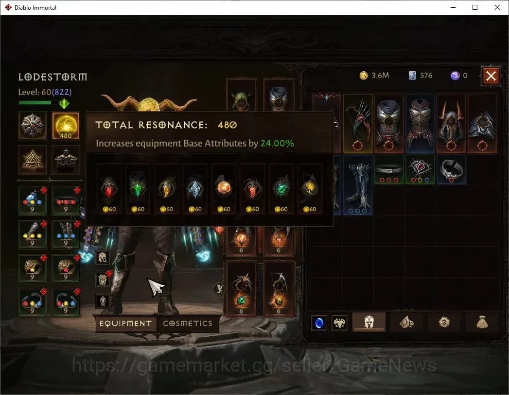 Diablo Immortal Accounts NA-Chain Of Honor |CS ON |Lv60(822) Demon Hunter | image 5