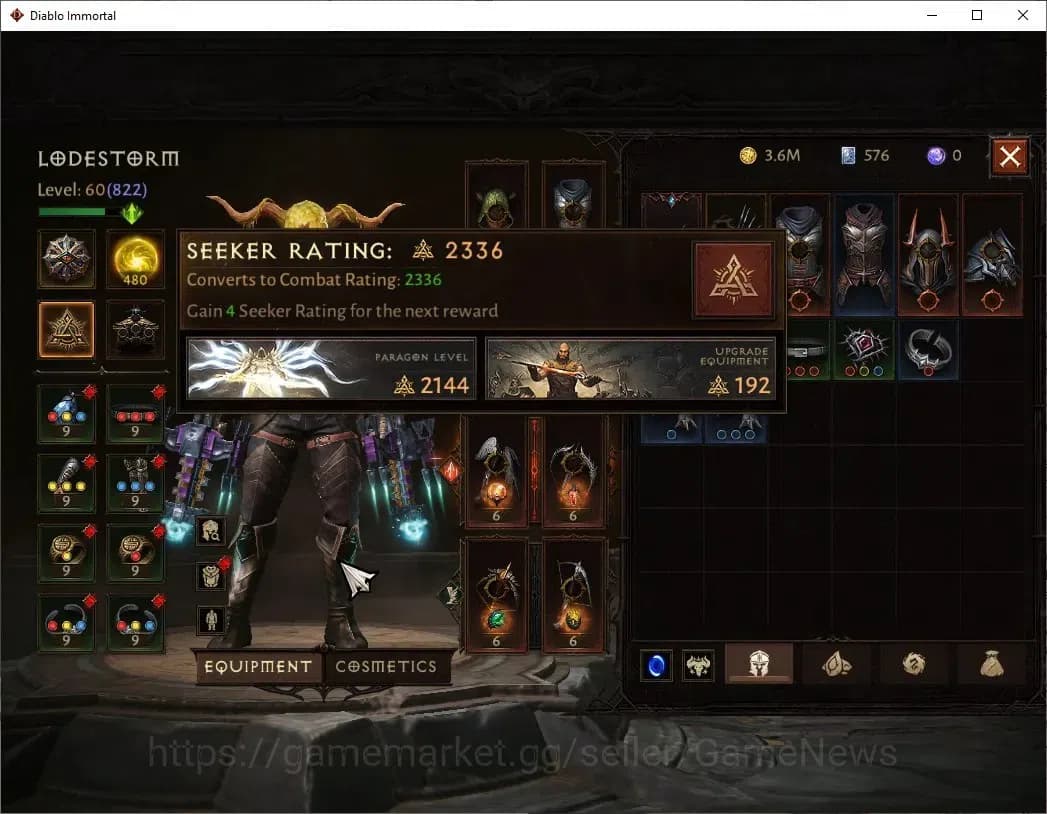 Diablo Immortal Accounts NA-Chain Of Honor |CS ON |Lv60(822) Demon Hunter | image 6
