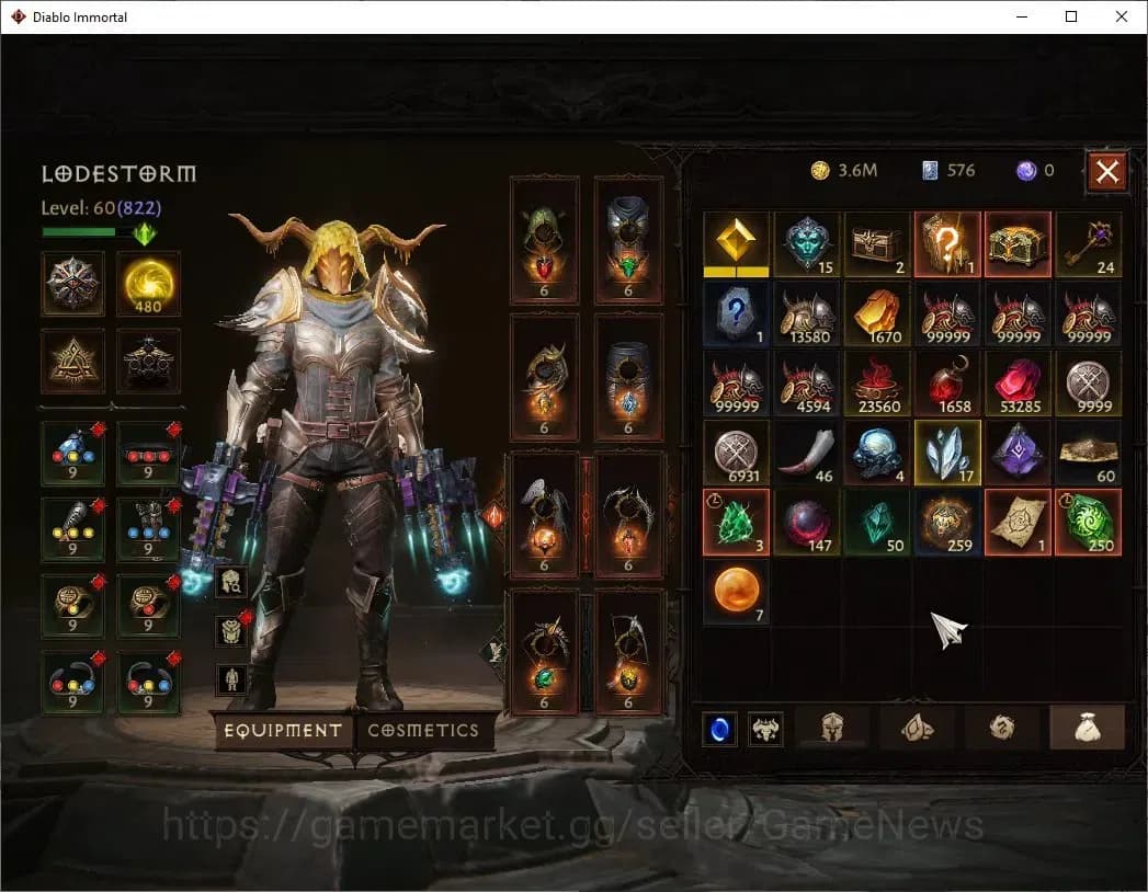 Diablo Immortal Accounts NA-Chain Of Honor |CS ON |Lv60(822) Demon Hunter | image 8