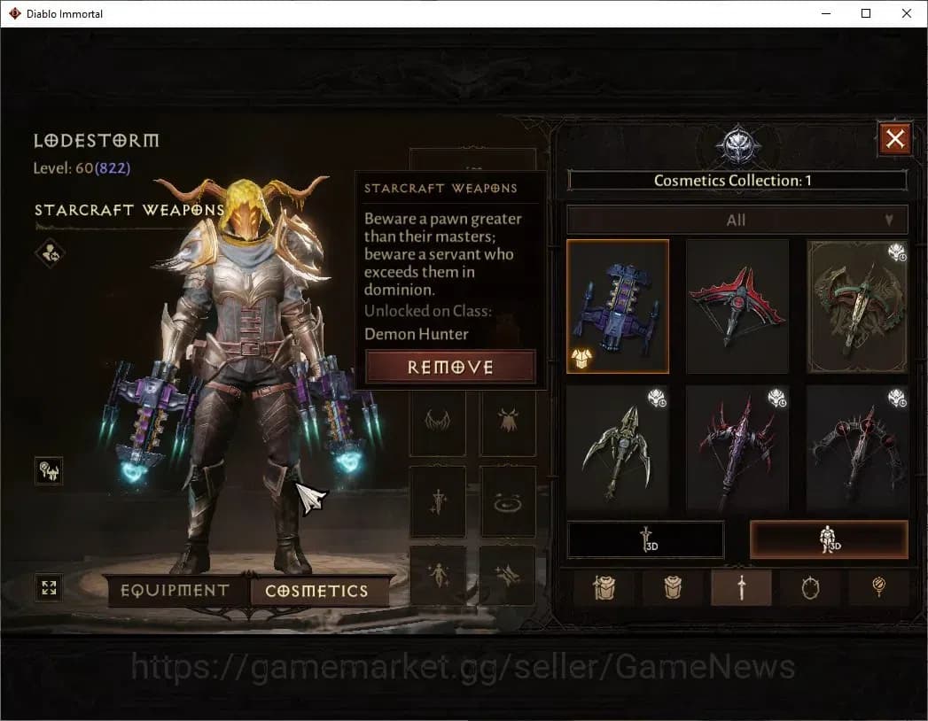 Diablo Immortal Accounts NA-Chain Of Honor |CS ON |Lv60(822) Demon Hunter | image 9