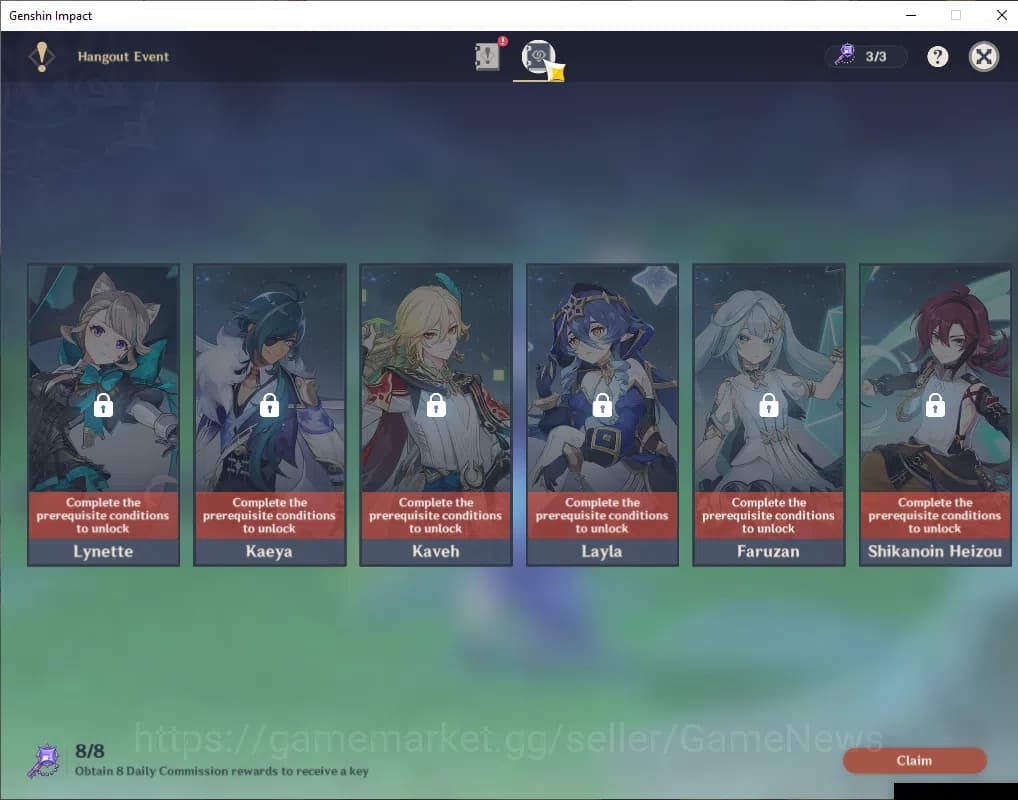 Genshin Impact Accounts ASIA|AR 51|5 Limited +2(*5Weapon)|Nahida,Furina,Ye image 3