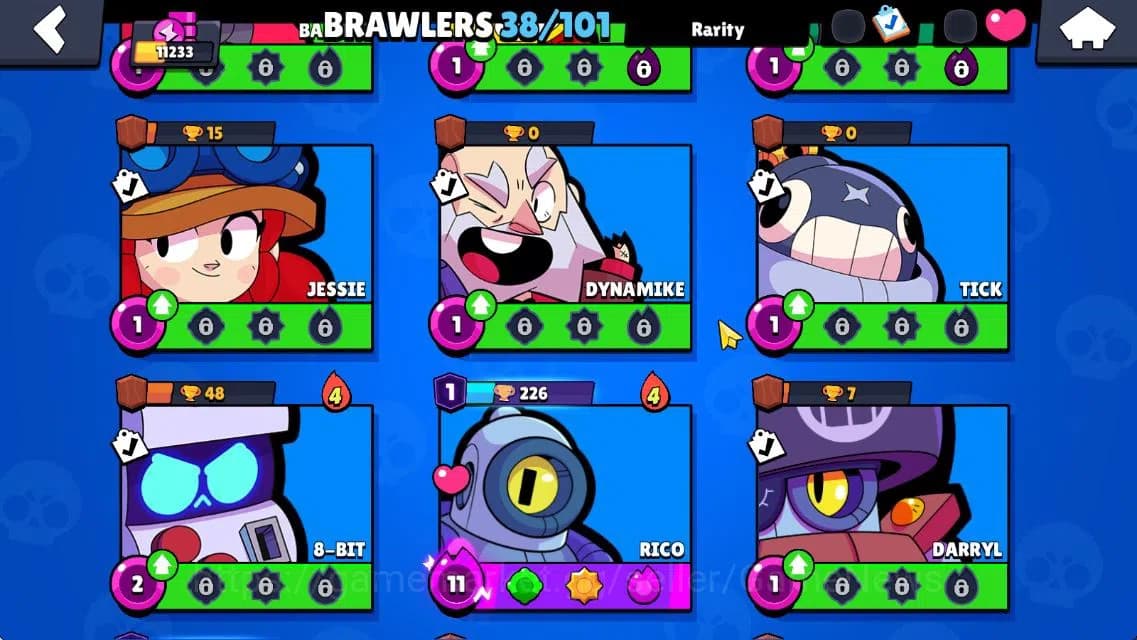 Brawl Stars Accounts 11233 Trophy|140 Gem|38 Brawler 7 MAX Lvl 3 Myth: image 11