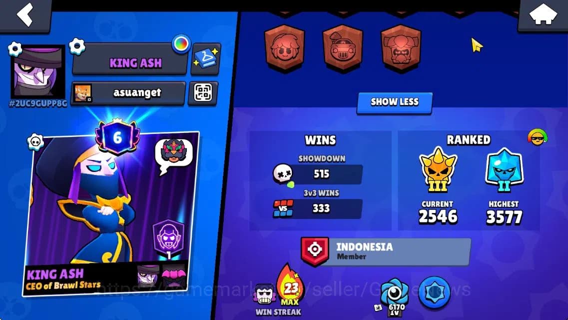 Brawl Stars Accounts 11233 Trophy|140 Gem|38 Brawler 7 MAX Lvl 3 Myth: image 3