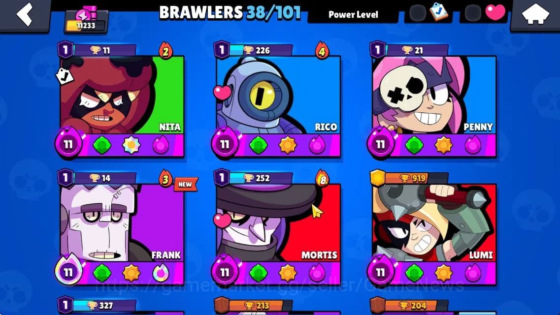 Brawl Stars Accounts 11233 Trophy|140 Gem|38 Brawler 7 MAX Lvl 3 Myth: image 5