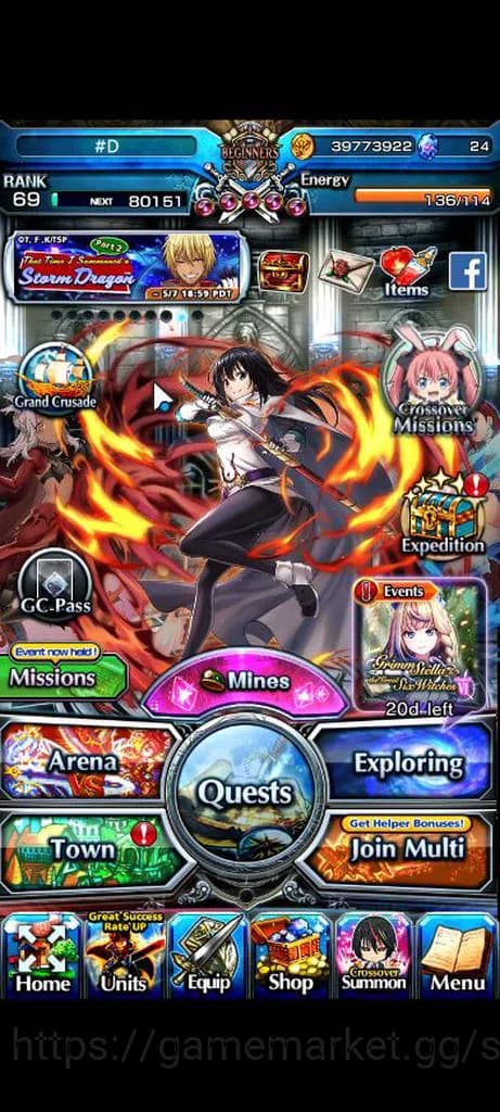 Grand Summoners Accounts Global |Rank 69|29 Ascend+9 TW|[Touma,Fren,Frieren image 1