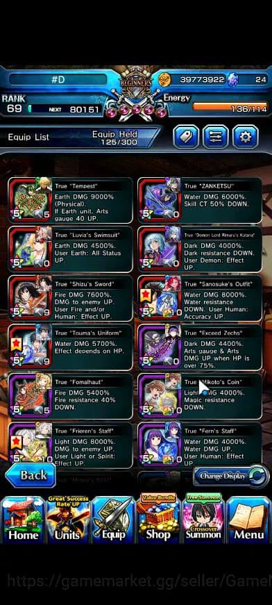 Grand Summoners Accounts Global |Rank 69|29 Ascend+9 TW|[Touma,Fren,Frieren image 11
