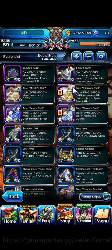 Grand Summoners Accounts Global |Rank 69|29 Ascend+9 TW|[Touma,Fren,Frieren image 3