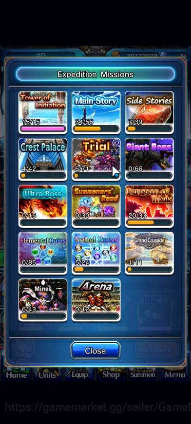 Grand Summoners Accounts Global |Rank 69|29 Ascend+9 TW|[Touma,Fren,Frieren image 9