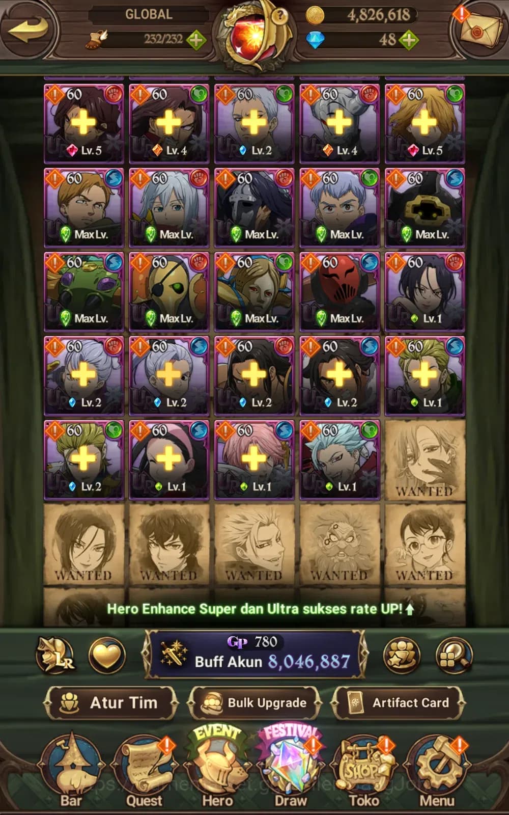 The Seven Deadly Sins: Grand Cross Accounts GLOBAL | 8M CC | 6 LR , 14 UR , 14 Collab | cek SS image 17