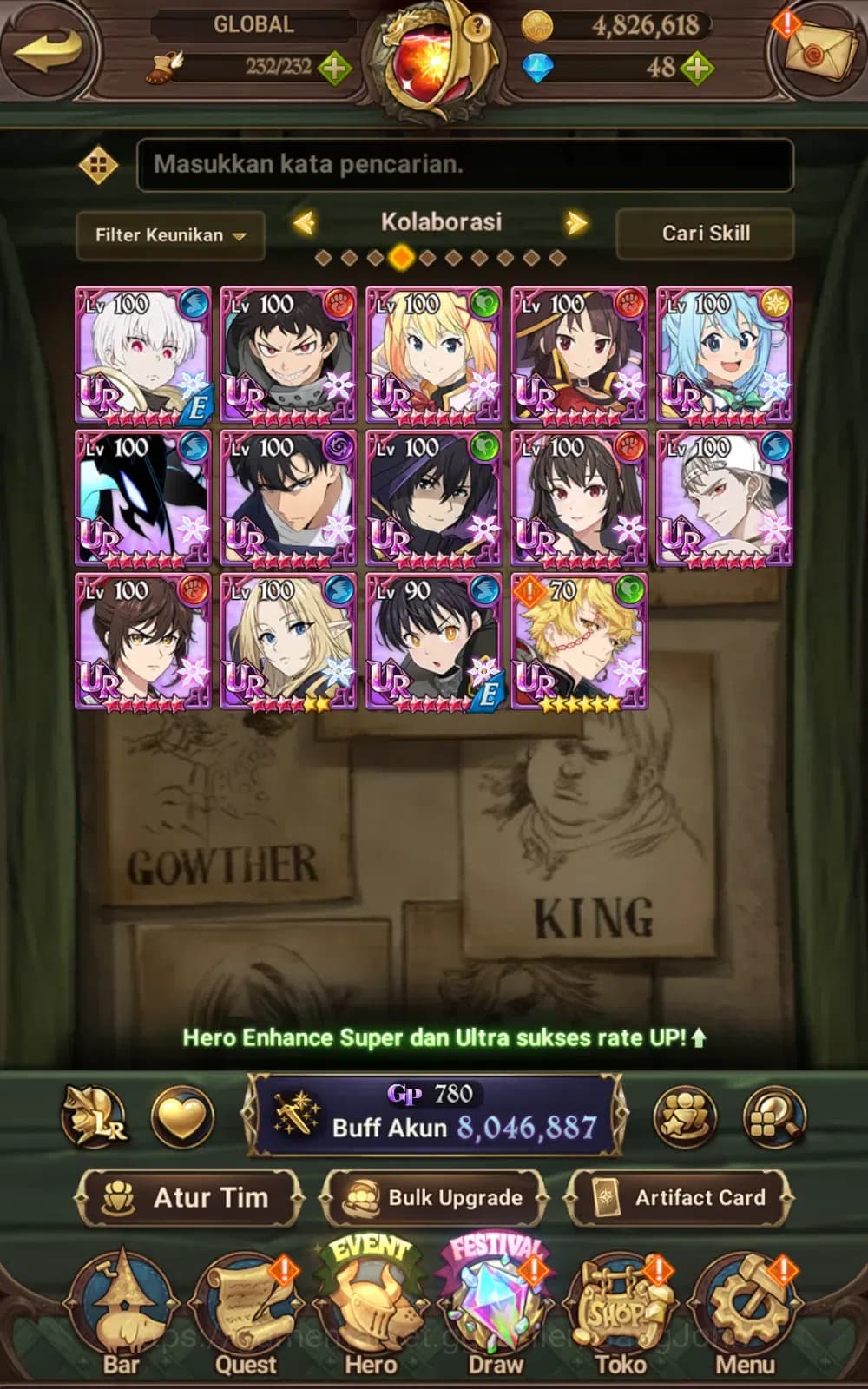 The Seven Deadly Sins: Grand Cross Accounts GLOBAL | 8M CC | 6 LR , 14 UR , 14 Collab | cek SS image 9