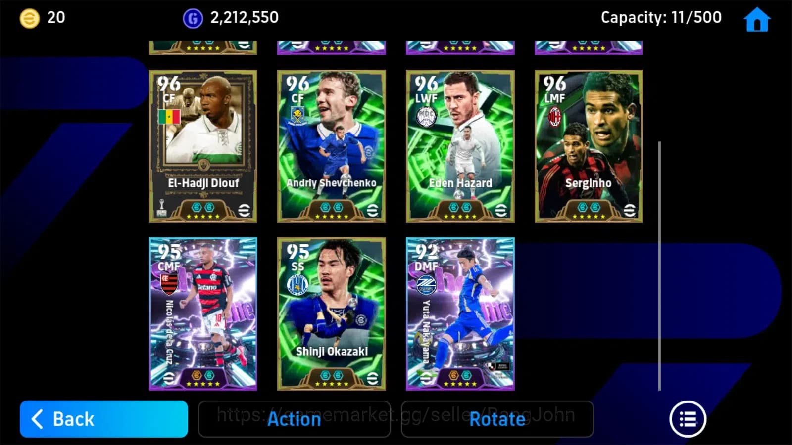 eFootball Accounts ANDROID|PW 3123|Gattuso epic,rashford,messi,hadji image 1