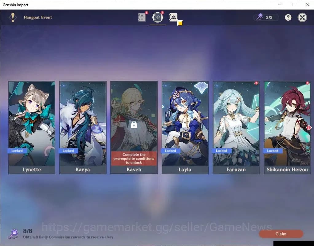 Genshin Impact Accounts ASIA|AR 56|5 Limit+3(*5WeP)Skirk Semi Prime|Skirk+ image 13