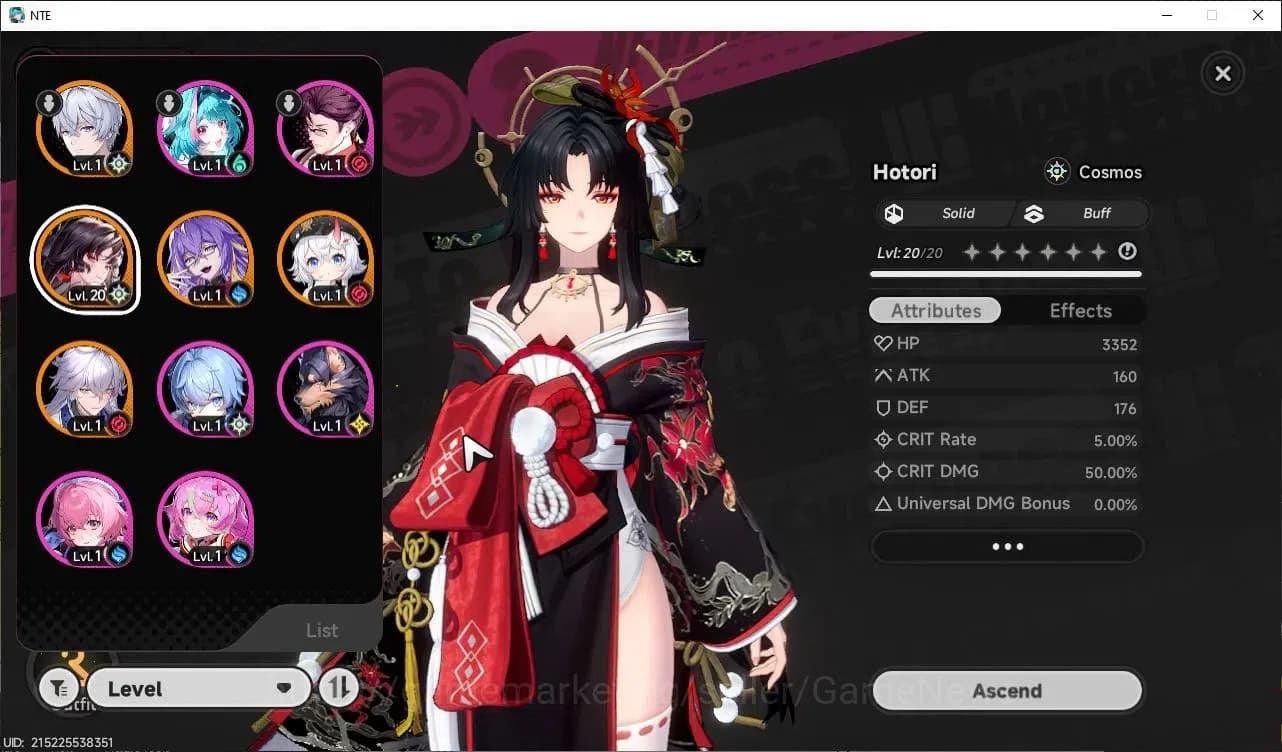 Neverness to Everness Accounts Global EU|HL 3| 4 SSR Hotori, Sakiri, Fadia, Baica image 1