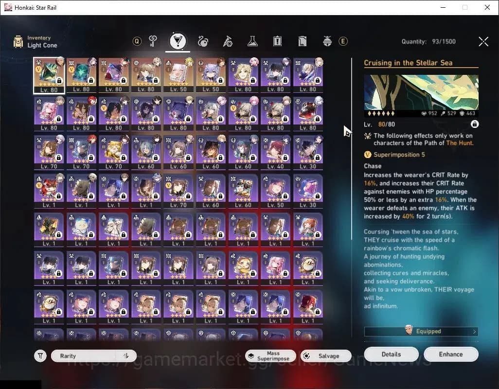 Honkai Star Rail Accounts Asia|TL 70|2,3K SJ|14 Limited|Rappa+Sign,Sparkle,Y image 5