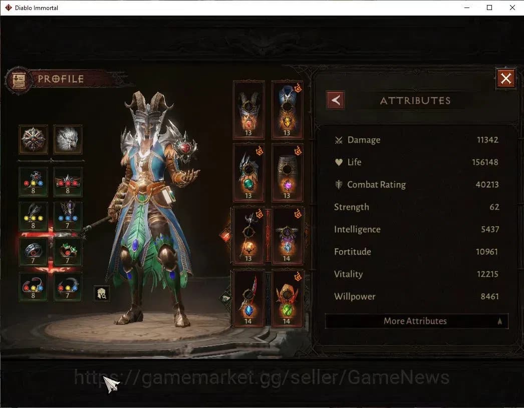 Diablo Immortal Accounts SEA-Verathiel|CS ON|Lv60(702)|Wizard|CR 40K|Reso 4 image 3