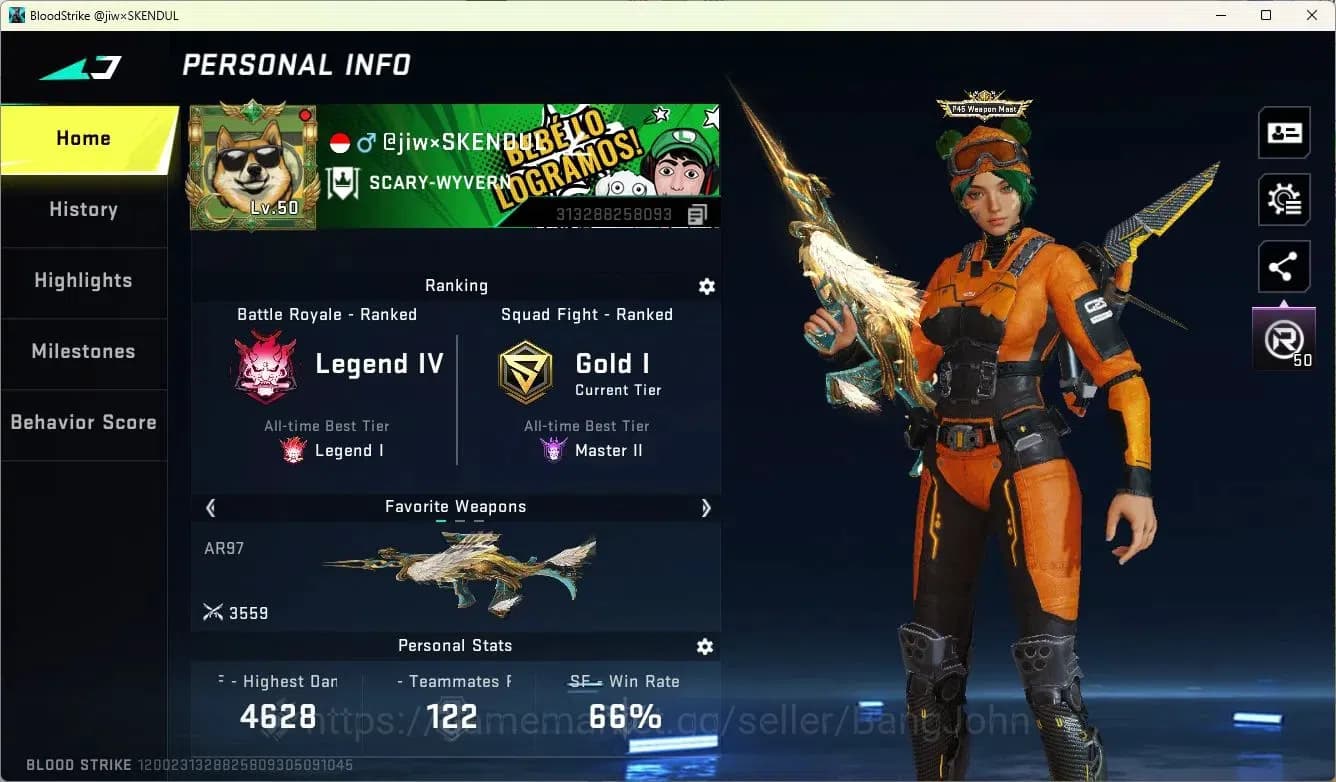 Blood Strike Accounts ASIA | 5 Collab Skins | 5 Limited Skins | 10 Legen image 2
