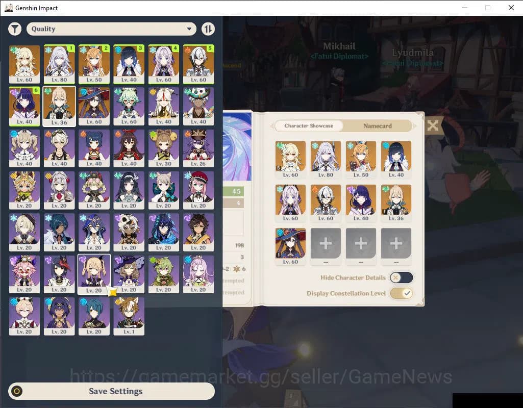 Genshin Impact Accounts ASIA |AR 45|PremTeam[Skirk,Escoffier,Citlali,Yelan image 1