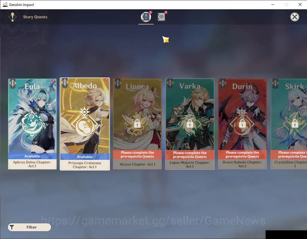 Genshin Impact Accounts ASIA |AR 45|PremTeam[Skirk,Escoffier,Citlali,Yelan image 12