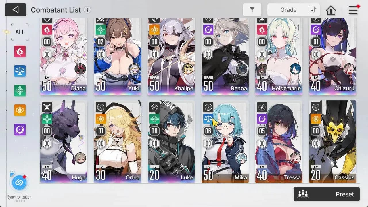 Chaos Zero Nightmare Accounts GLOBAL Lv46|9 SSR[Heidemarie+Sign,Diana,CizuruM1,K image 4