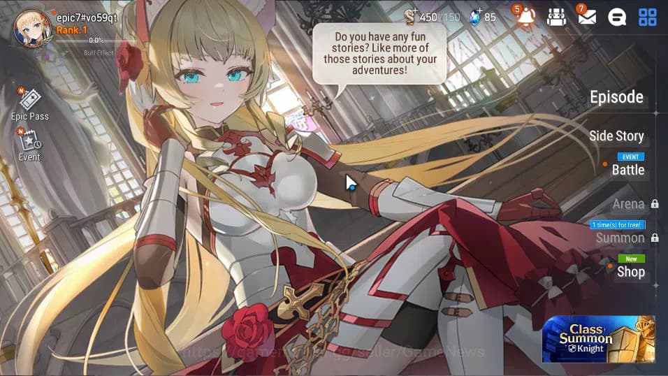 Epic Seven Accounts Global Unverif | Fresh Starter | Low Progress | 1 image 1