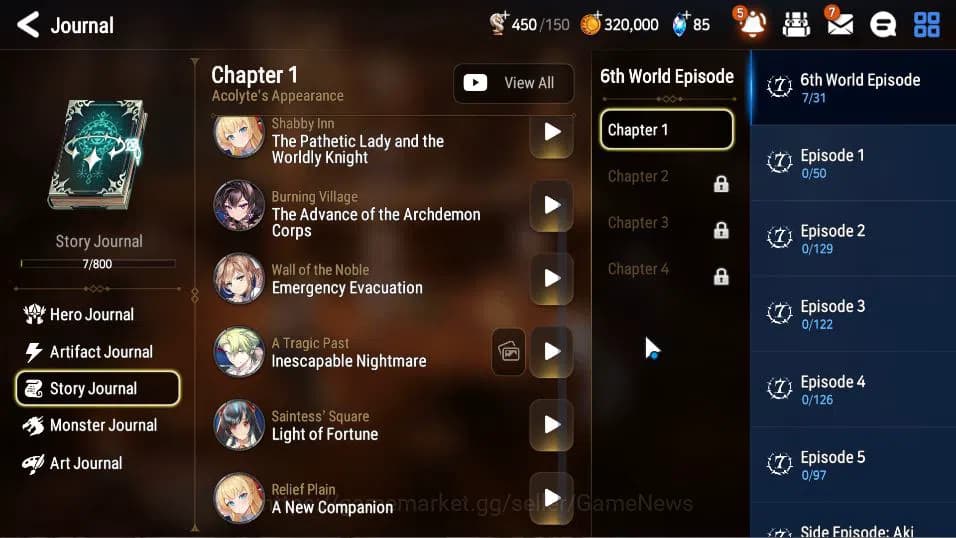 Epic Seven Accounts Global Unverif | Fresh Starter | Low Progress | 1 image 10