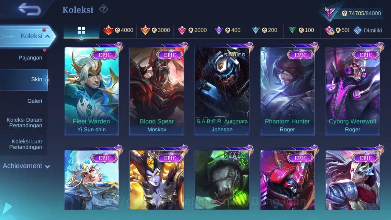 Mobile Legends: Bang Bang Accounts GLOBAL Hero 132 Skin 353 | KOF Karina | Sanrio Flo image 6