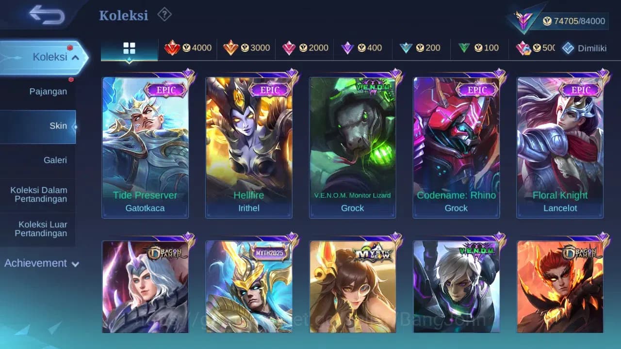 Mobile Legends: Bang Bang Accounts GLOBAL Hero 132 Skin 353 | KOF Karina | Sanrio Flo image 7