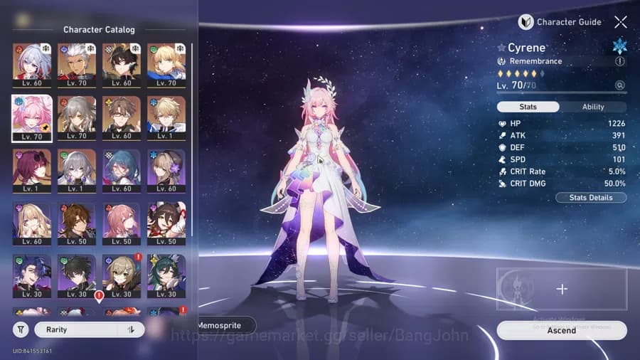 Honkai Star Rail Accounts Asia|TL 52|6 Limited|Cyrene,Saber,Kafka,DanHengPT, image 4