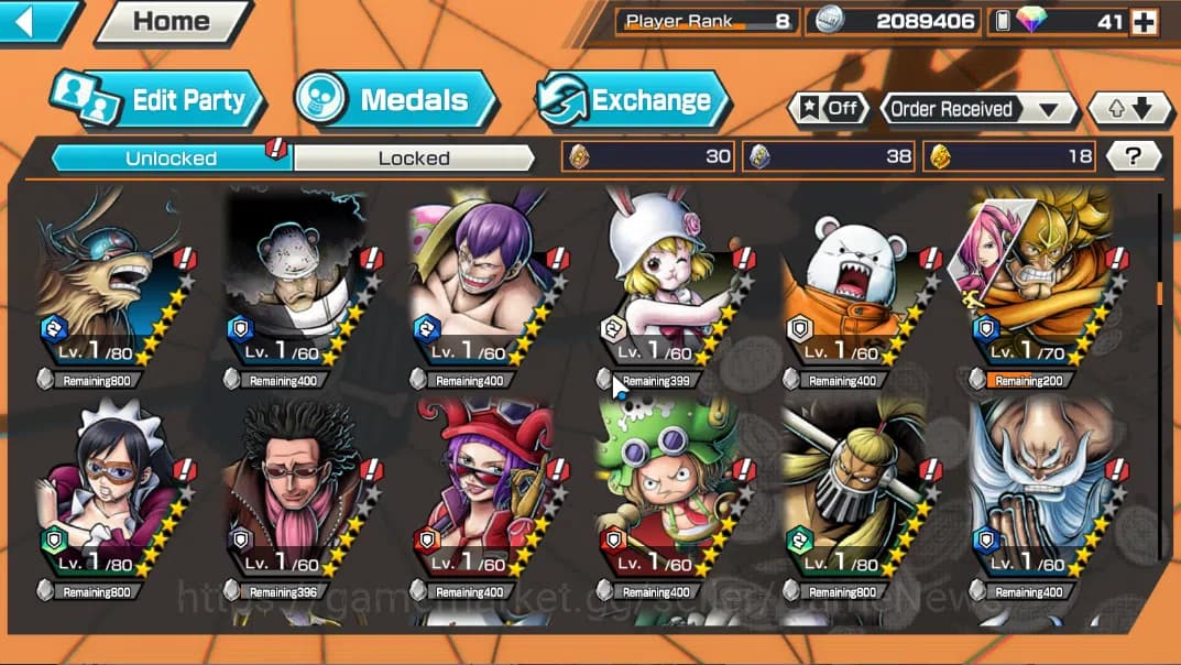 One Piece Bounty Rush Accounts Global|3EX|T5Emperor Teach,Great Pirate Newgate,Fi image 7