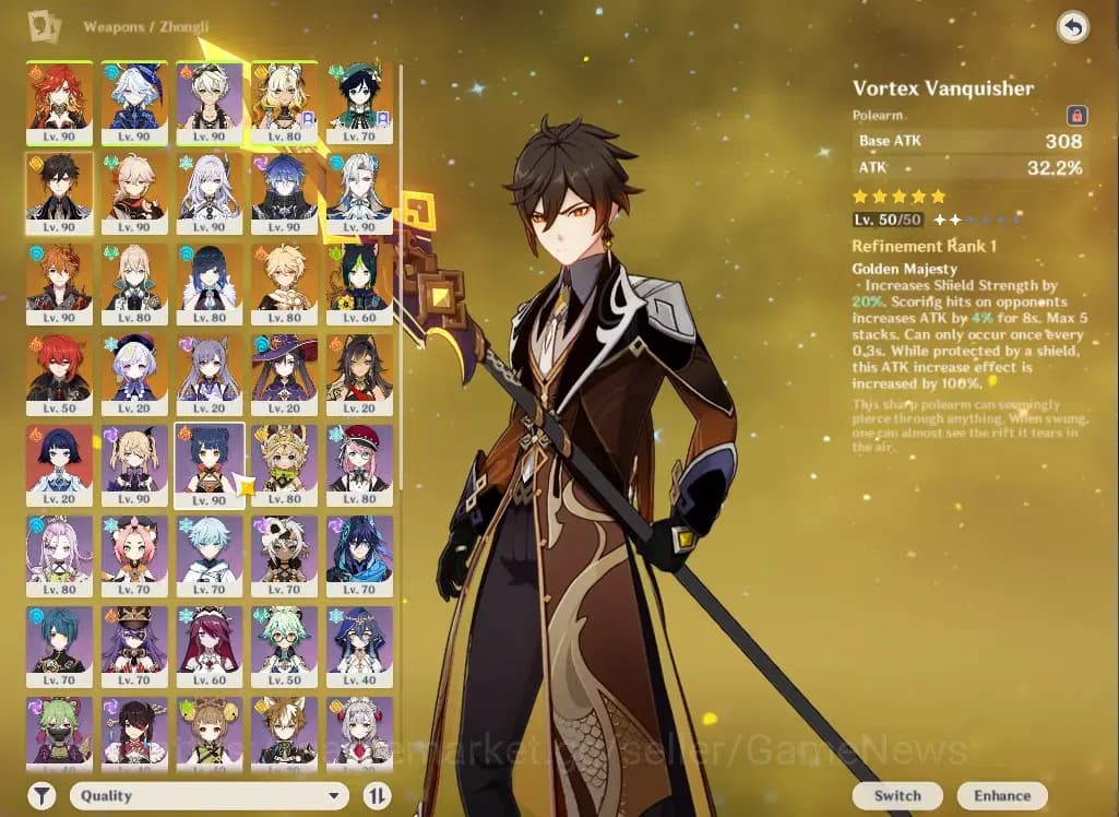 Genshin Impact Accounts ASIA|AR 57|10 Limited +6(*5Wep)|(Neuvilette,Zhongl image 5